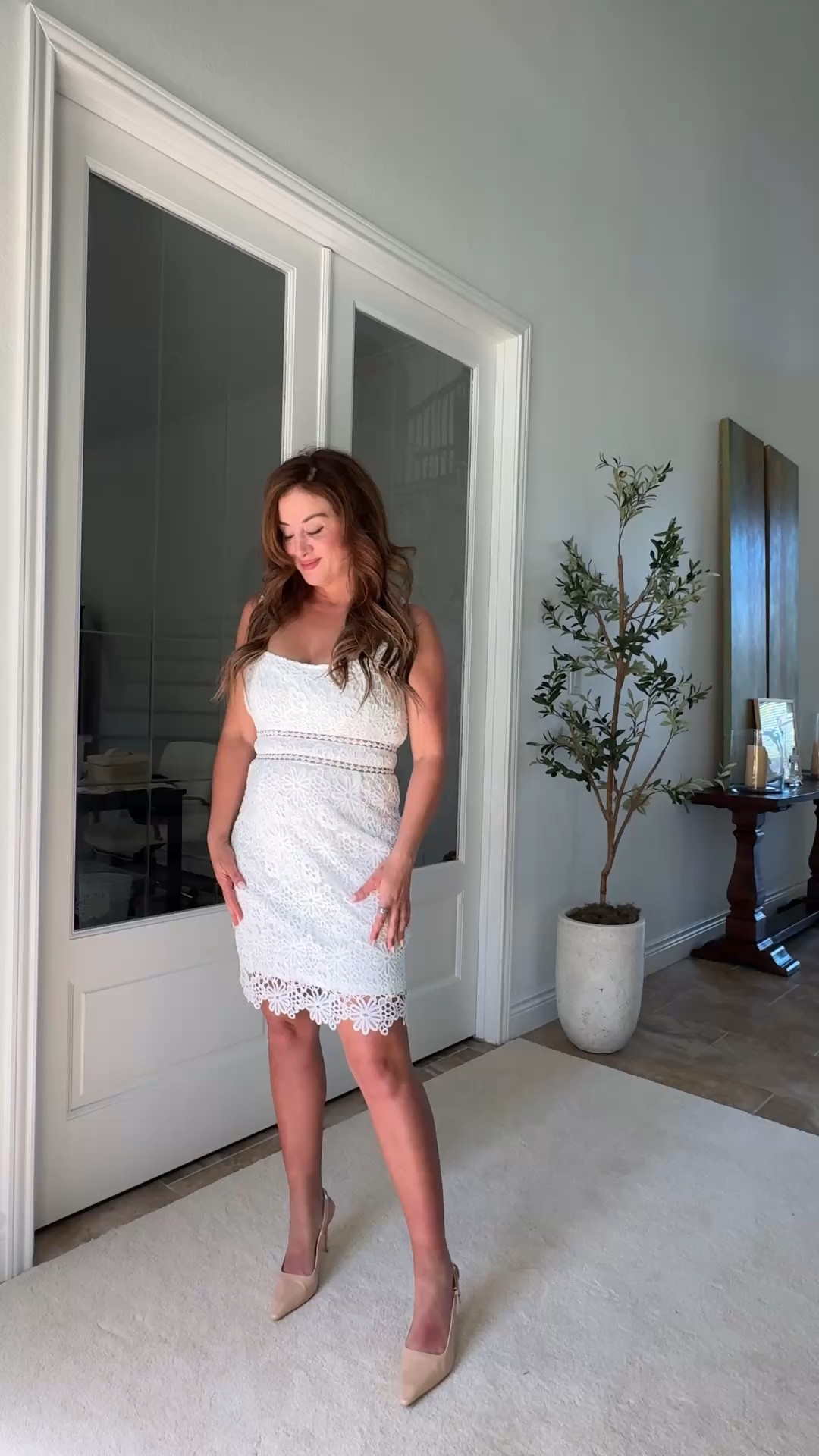 White dress thats lined. Size up.

#LTKOver40 #LTKU #LTKootd