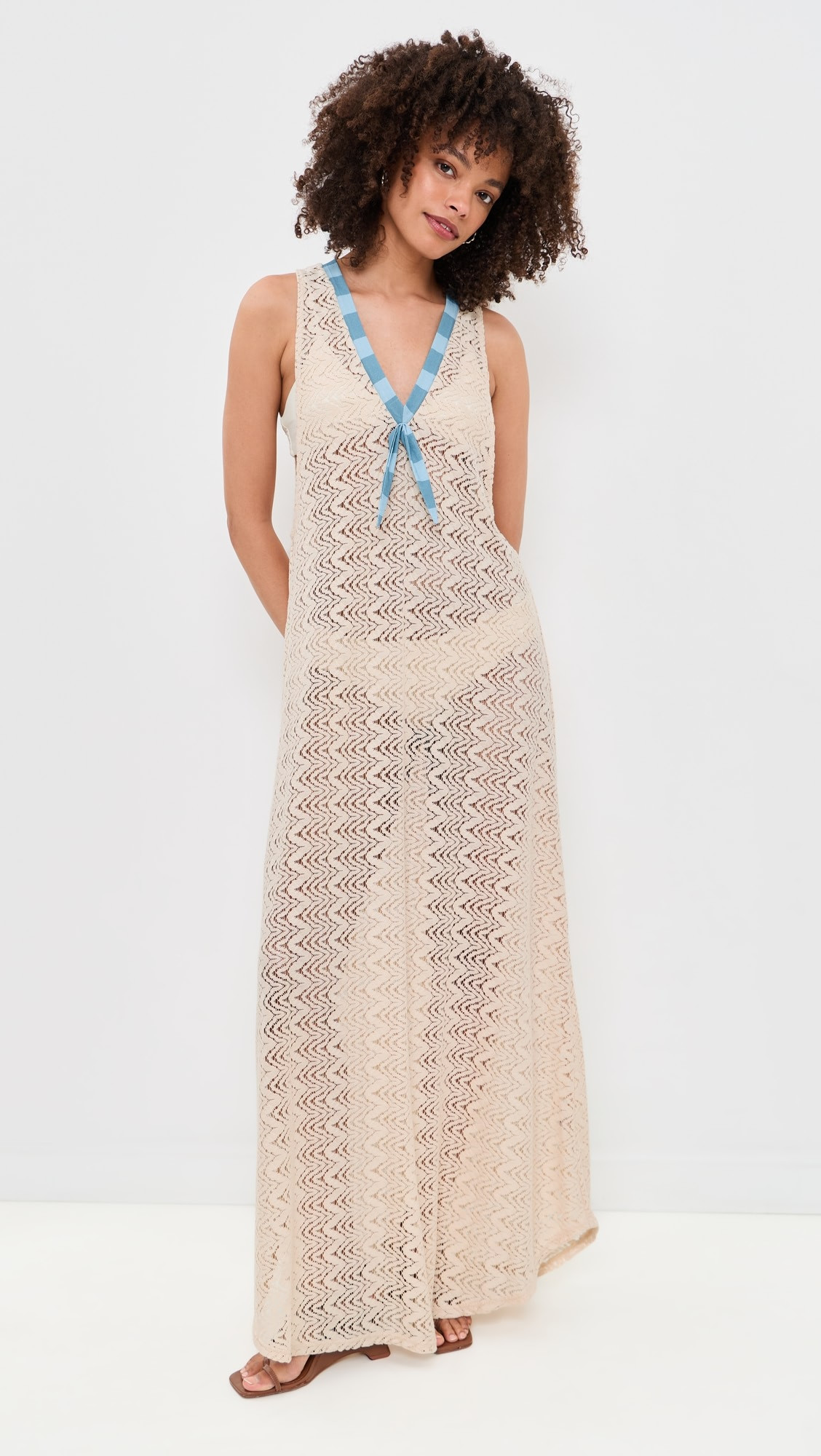 House of Aama Lace Crochet Maxi Dress | Shopbop | Shopbop