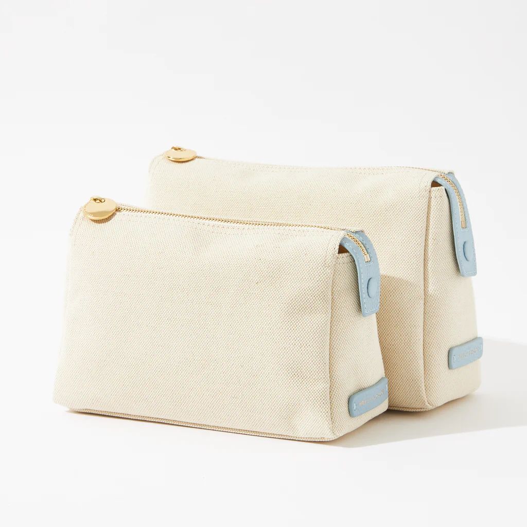 No. 30 The Small Canvas Pouch Pebble | Neely & Chloe
