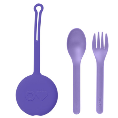 OmieLife Fork Spoon + Pod Lilac | Well.ca