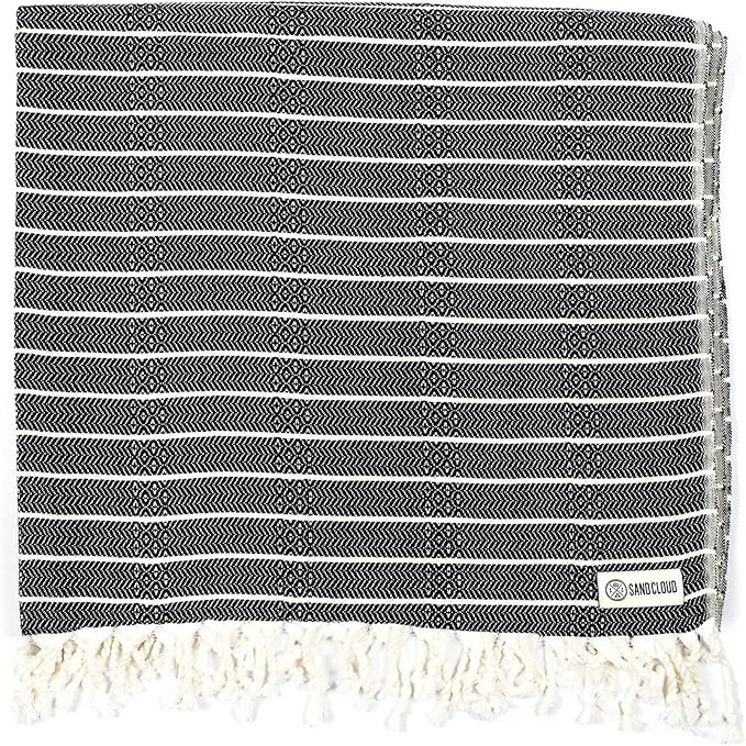 Sand Cloud Large Turkish Beach Towel - Sand Free - 100% Certified Organic Turkish Cotton Yarn - Q... | Amazon (US)