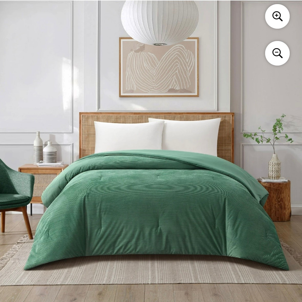Cozy corduroy green comforter for spring 

#LTKHome