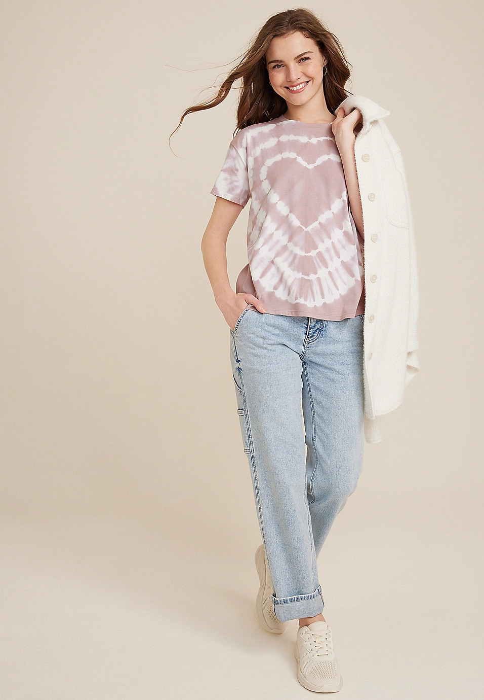 Heart Tie Dye Graphic Tee | Maurices