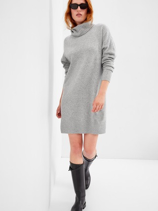 CashSoft Turtleneck Mini Sweater Dress | Gap (US)