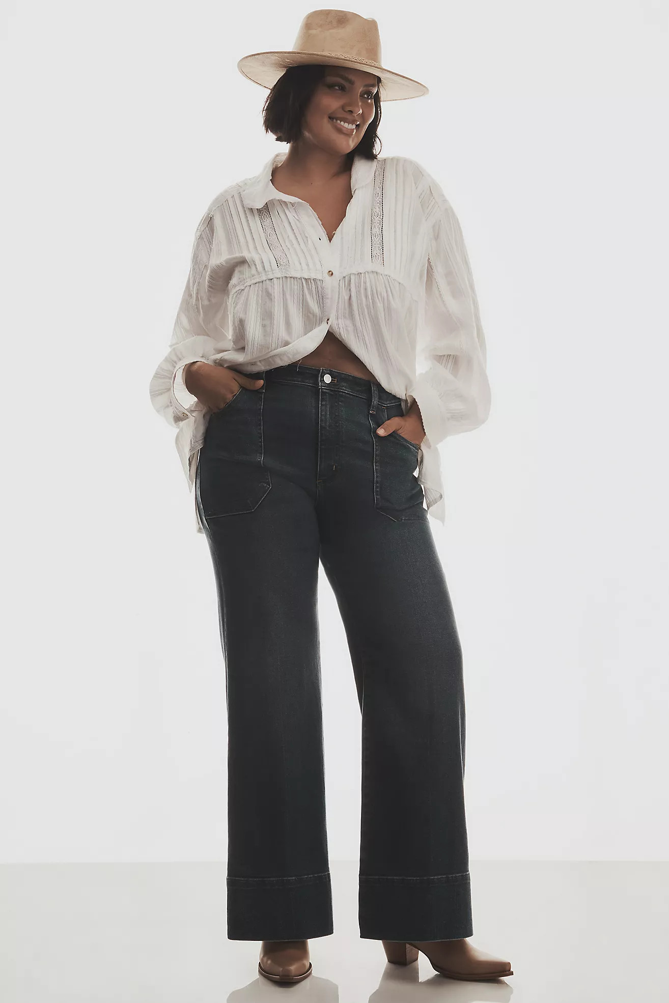 The Rylan Relaxed High-Rise Flare Jeans by Pilcro | Anthropologie (US)