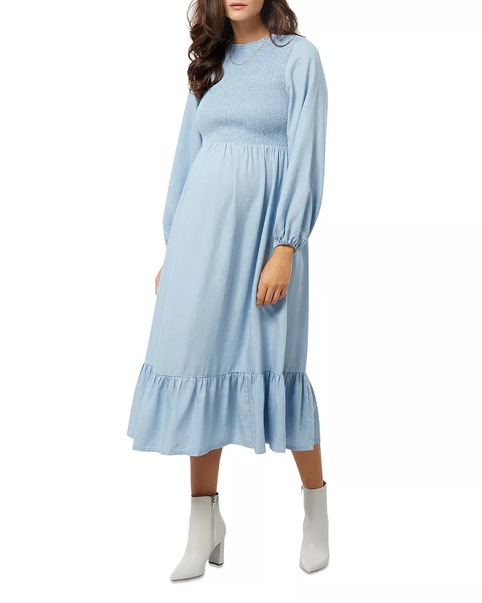 The Meadow Smocked Chambray Midi Dress | Bloomingdale's (US)