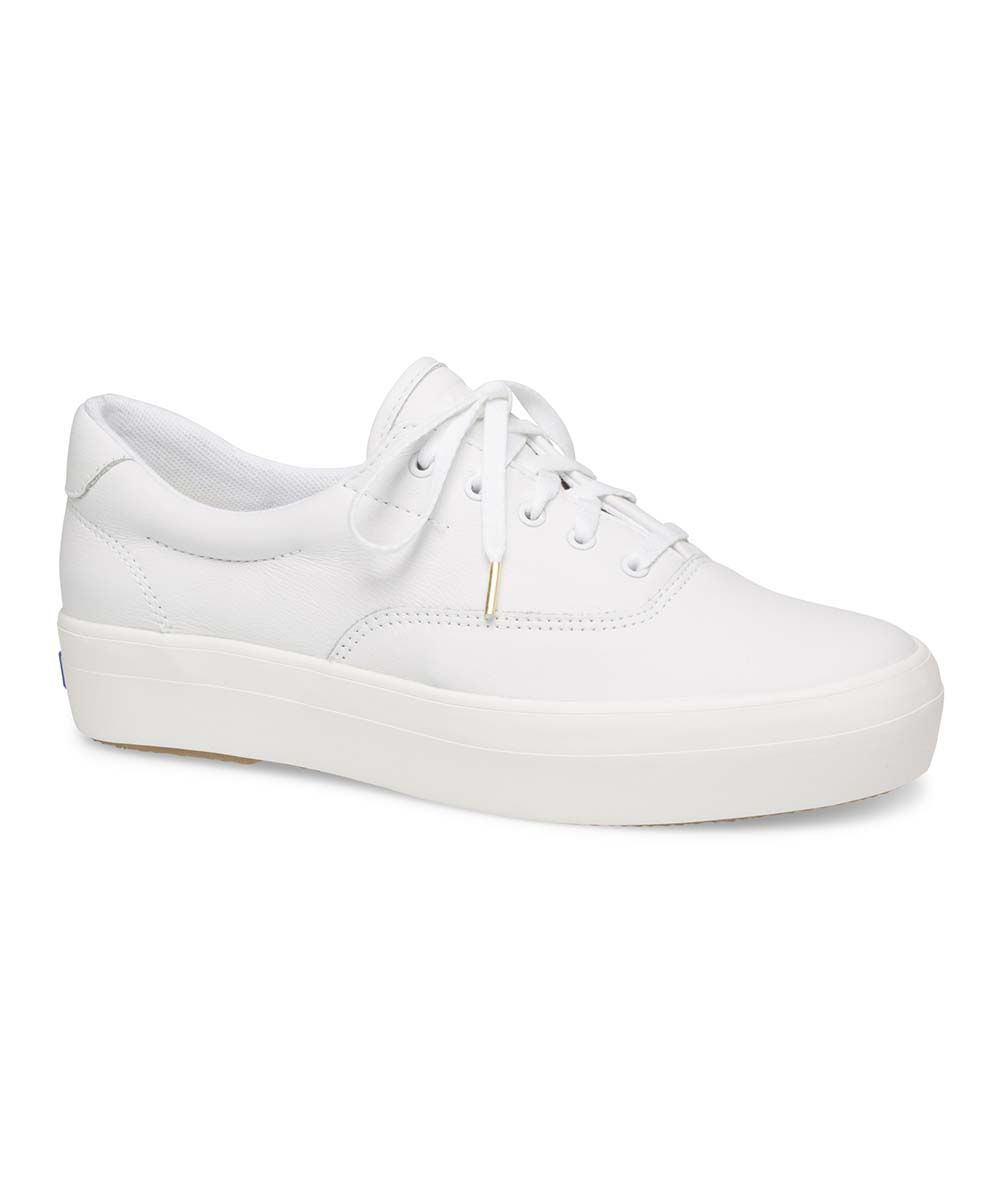 Keds Women's Sneakers WHITE - White Rise Leather Sneaker - Women | Zulily