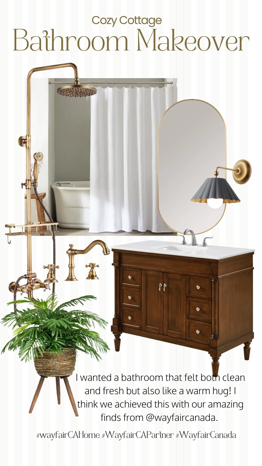 I wanted a bathroom that felt both clean and fresh but also like a warm hug! I think we achieved this with our amazing finds from @wayfaircanada.
#WayfairCAHome #WayfairCAPartner

#LTKHome #LTKSaleAlert #LTKStyleTip