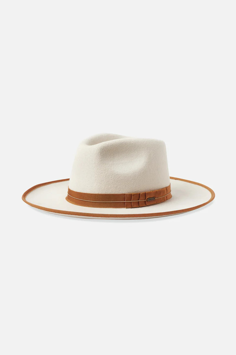 Reno Felt Fedora Hat - Dove | Brixton