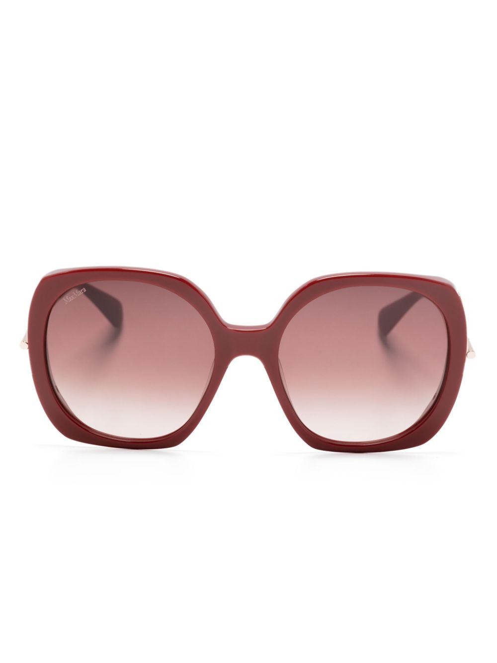 Max Mara Eyewear two-tone oversize-frame sunglasses - Red | Farfetch Global