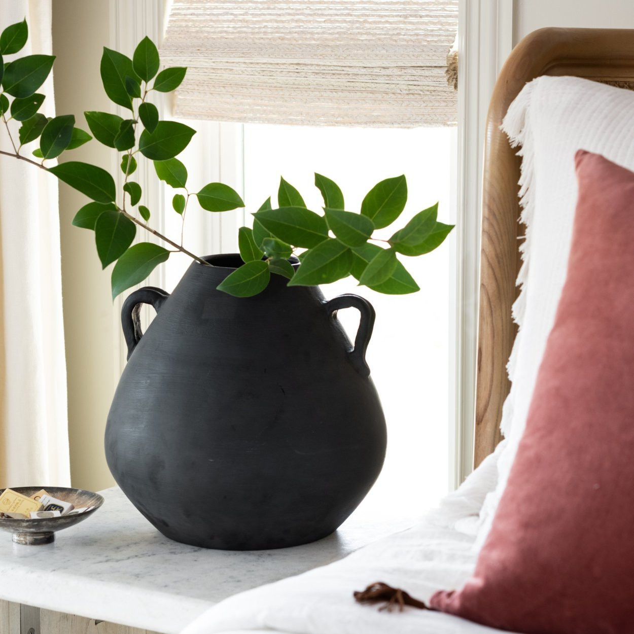 Peterson Black Terracotta Vase | Magnolia