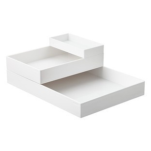 Poppin Small Accessory Tray White | The Container Store
