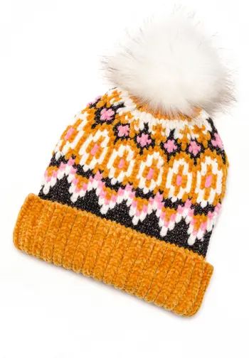 Chalet Fair Isle Faux Fur Pompom Hat | Nordstrom