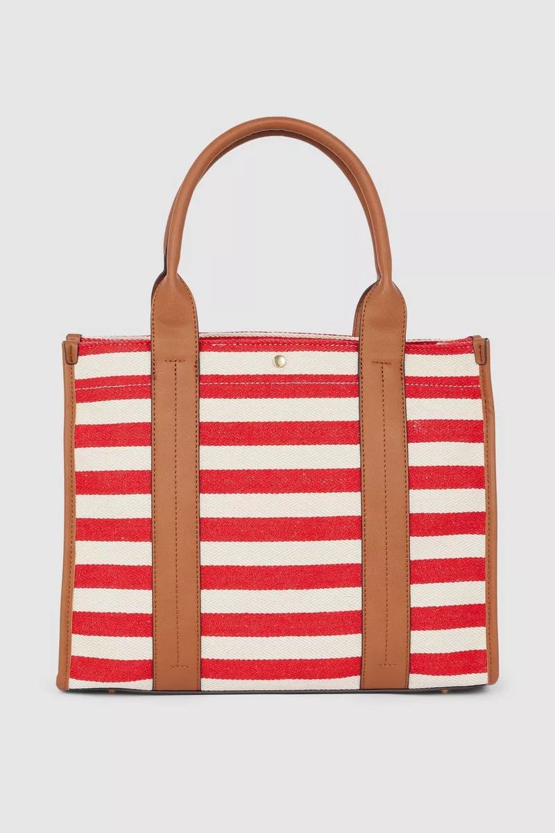 Cleo Canvas Stripe Shopper | Debenhams UK