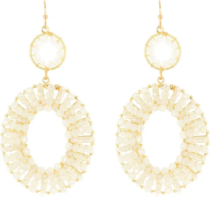 Beaded Oval Double Drop Earrings | Nordstrom Rack