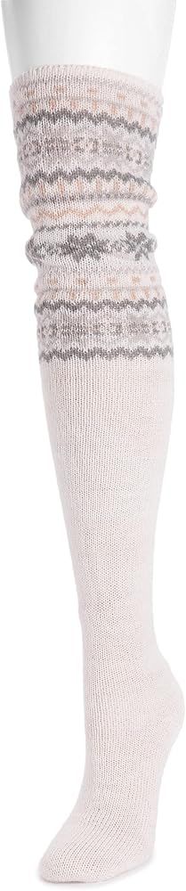 MUK LUKS Women's Patterned Cuff Over The Knee Socks | Amazon (US)