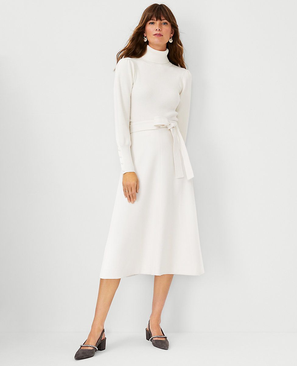 Tie Waist Midi Skirt | Ann Taylor (US)