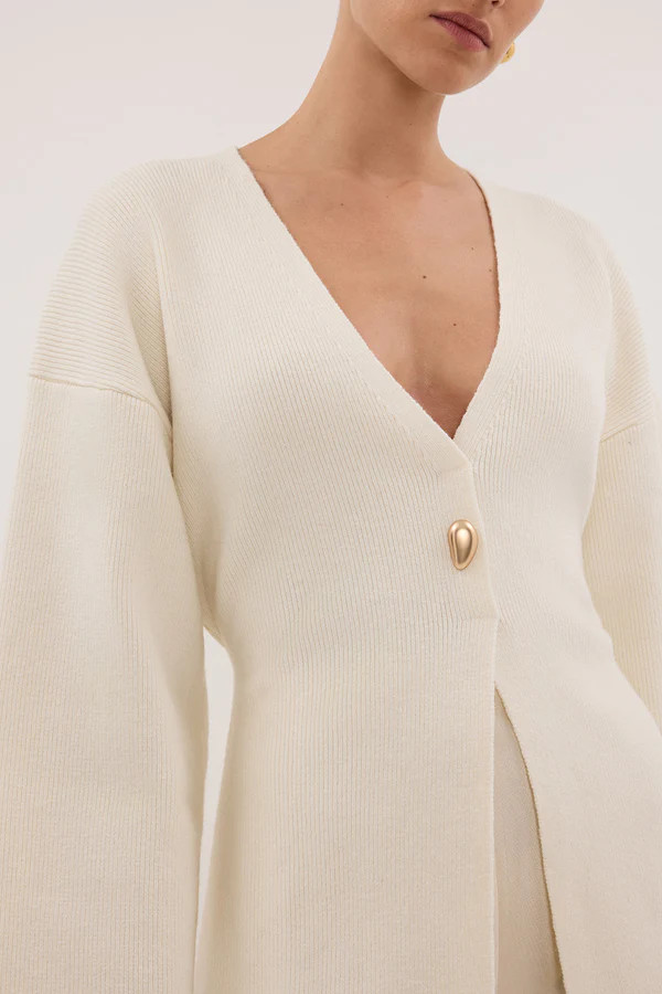 SCOUT CREAM LONG SLEEVE KNIT TOP | DISSH