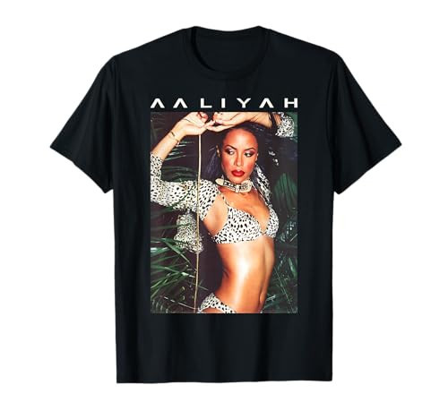 Aaliyah Sexy Cheetah Animal Print Pose Graphic Music Fan T-Shirt | Amazon (US)