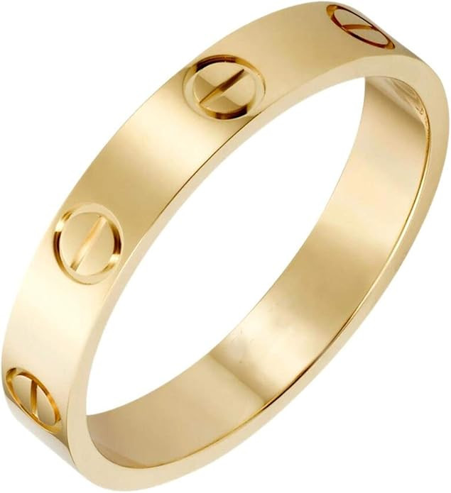 Love 18K Gold Plated Stainless Steel Ring | Amazon (US)