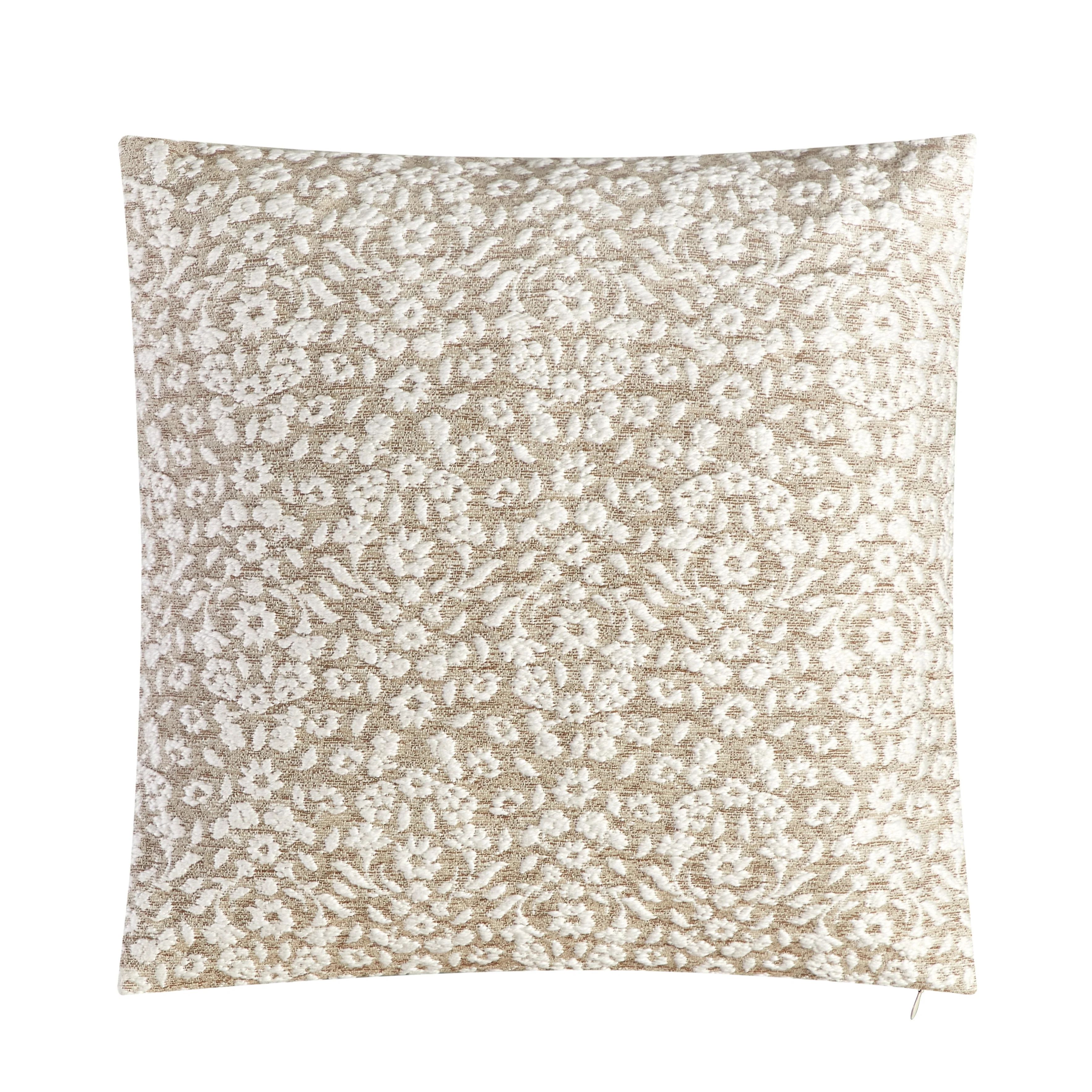 Better Homes & Garden 20" x 20" Burned Blooms Decorative Pillow, Neutral | Walmart (US)