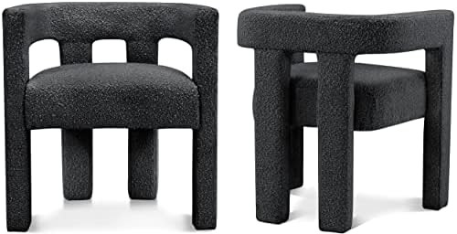 Meridian Furniture Athena Collection Modern | Contemporary Boucle Fabric Upholstered Accent | Din... | Amazon (US)
