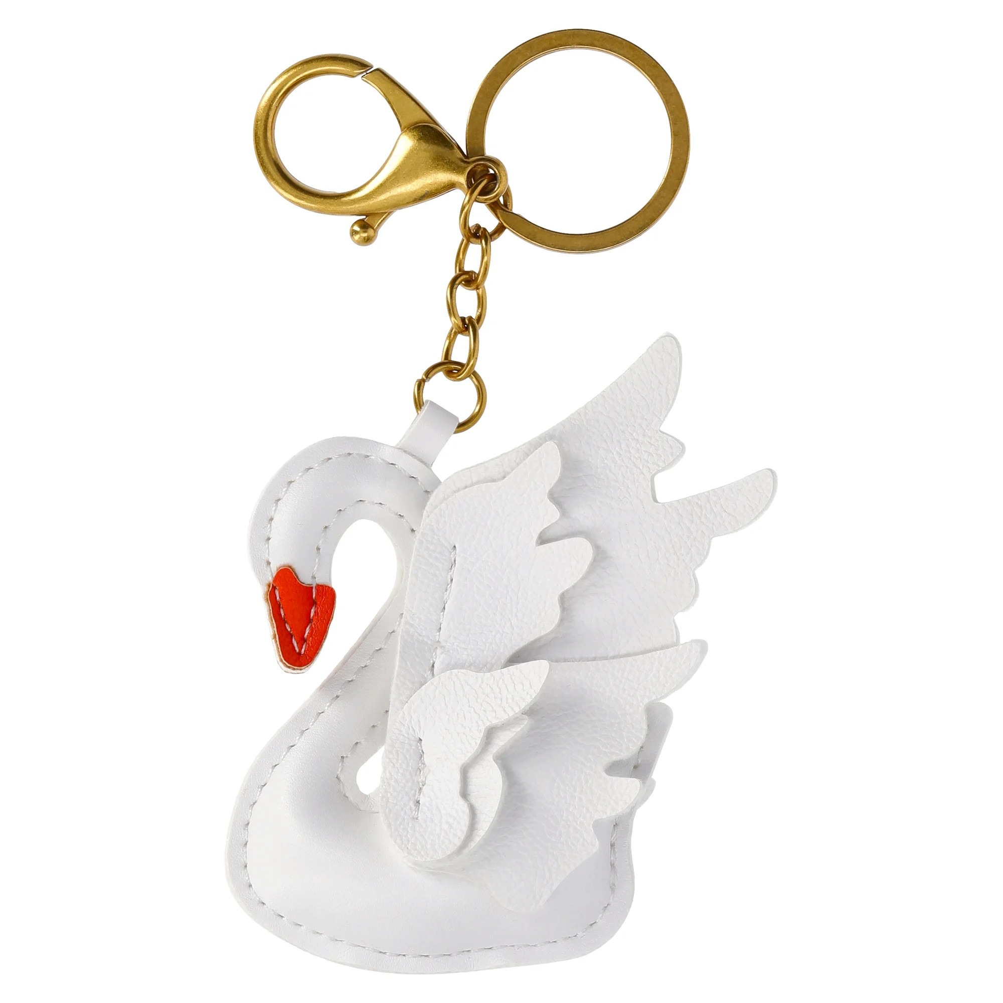 No Boundaries Women's Hands Free Bag Charm, White Swan | Walmart (US)