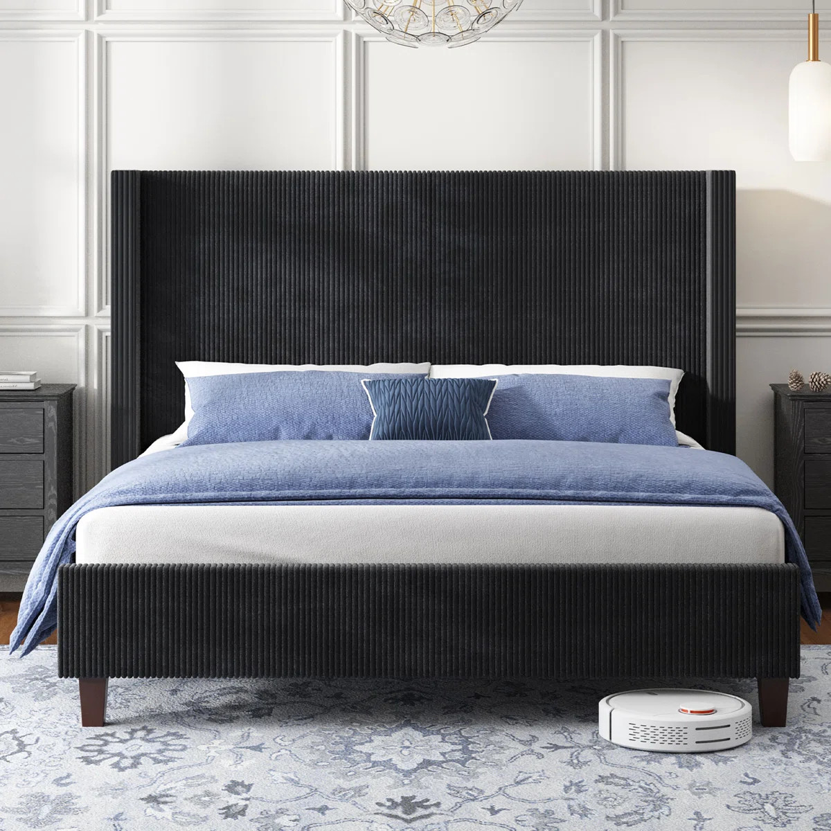 Wauseon Corduroy Upholstered Bed | Wayfair North America