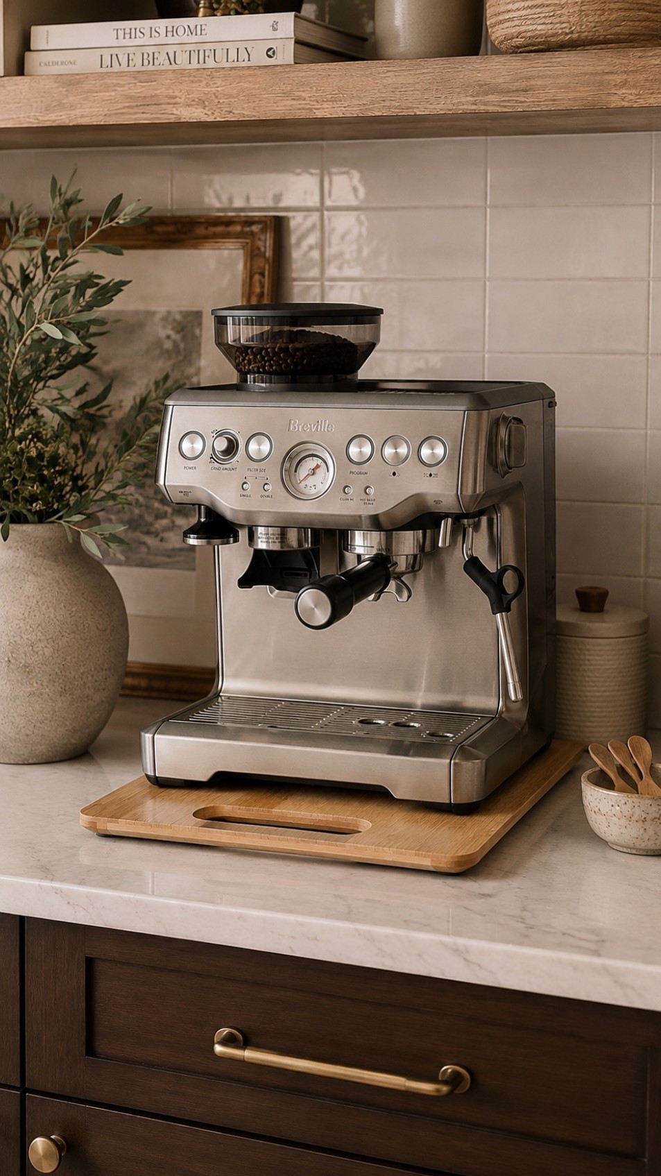 One of those purchases you don’t realize you needed until you have it. If your espresso machine lives under upper cabinets, this sliding tray makes refilling the water tank and bean hopper so much easier.

#LTKdayinmylife #LTKselfcare #LTKmorningroutine