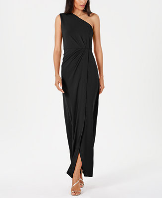 Calvin Klein Draped One-Shoulder Gown & Reviews - Dresses - Women - Macy's | Macys (US)