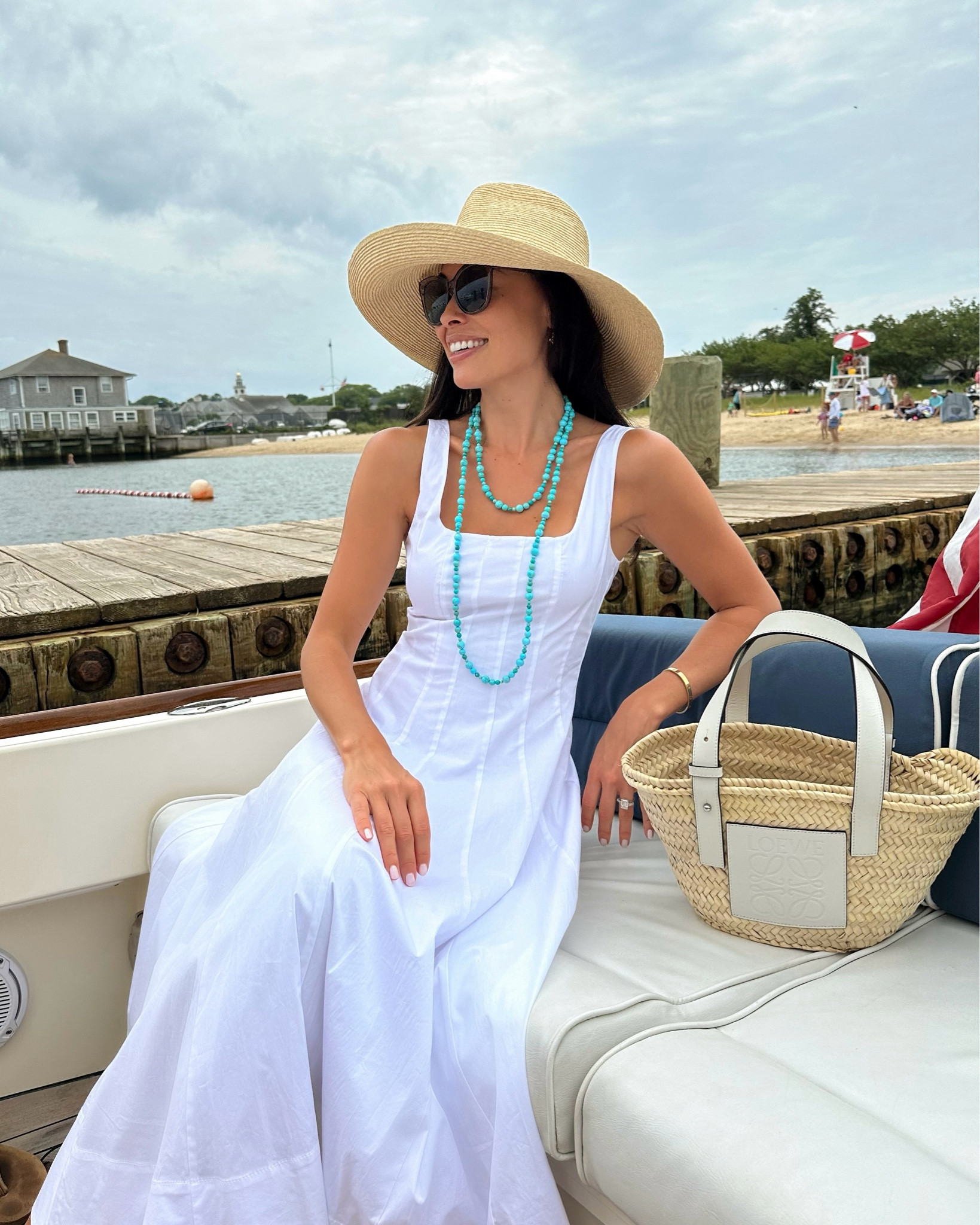 White dress, sun hat, Nantucket. 

#LTKItBag #LTKStyleTip #LTKTravel