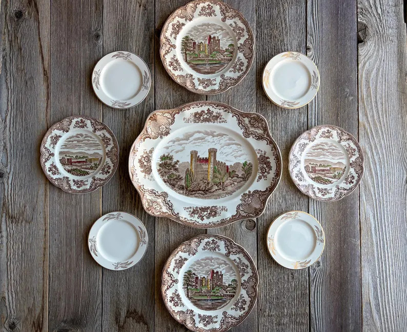 Wall Plate Collection of Brown Castles of Britain Plates Set of 9 China English Gallery Wall Hang... | Etsy (US)