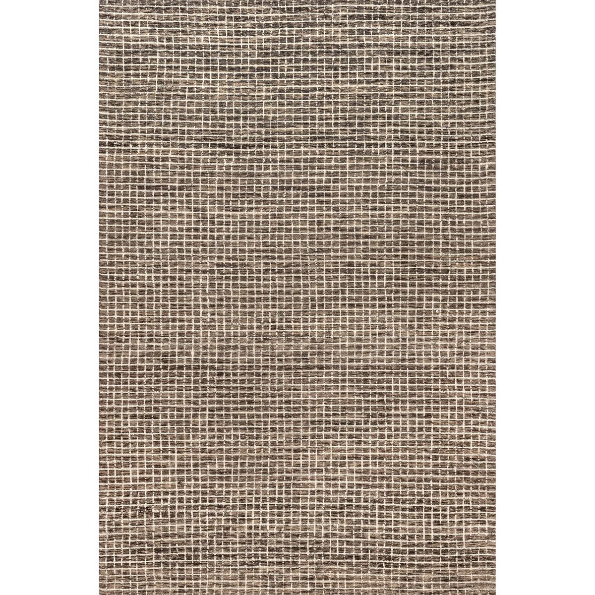 Arvin Olano x RugsUSA - Melrose Checked Wool Area Rug Brown 6' x 9' | Target