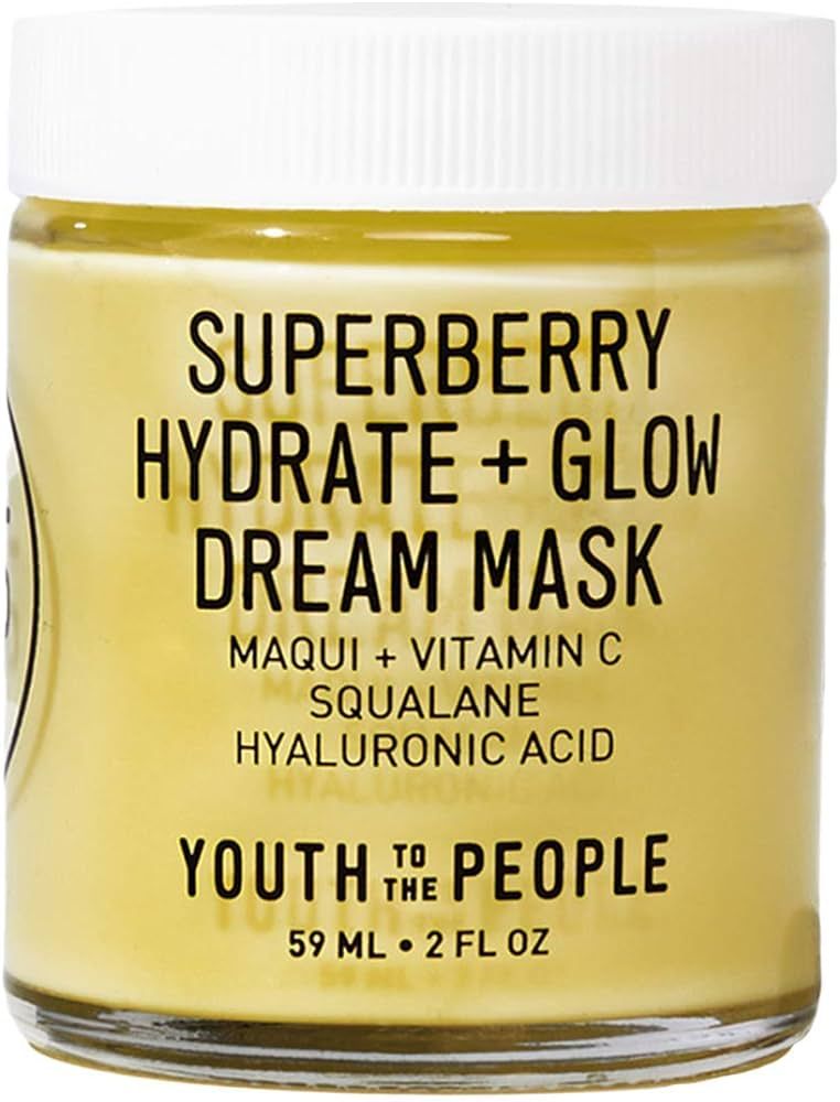 Youth To The People Superberry Glow Dream Mask - Brightening Overnight Face Mask + Hyaluronic Aci... | Amazon (US)