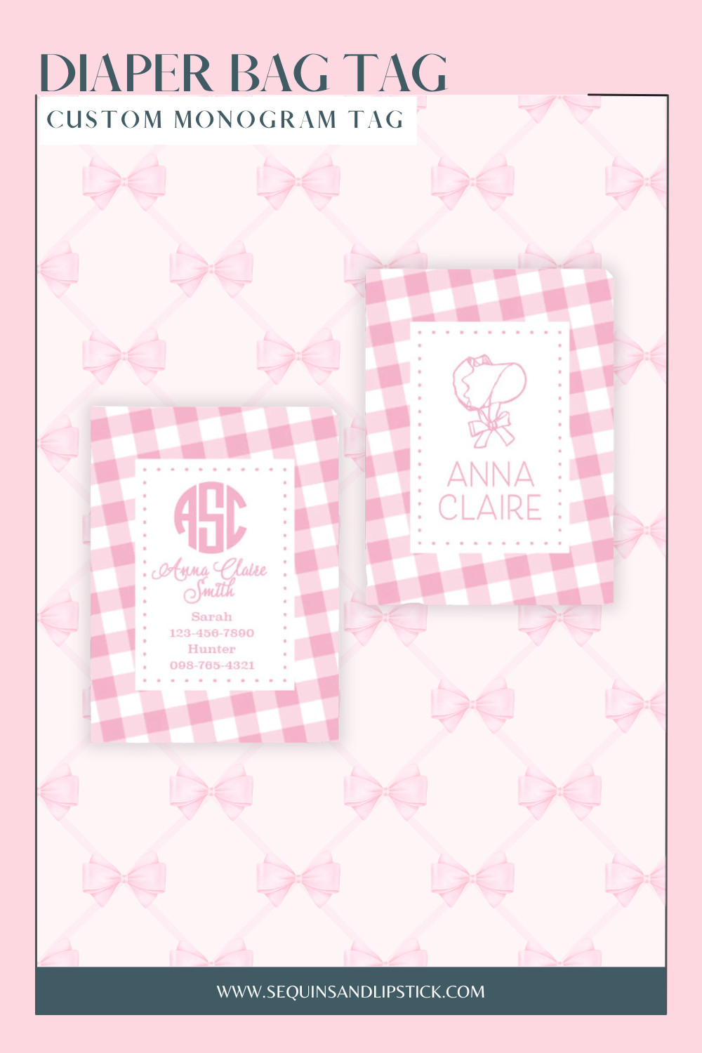 Because even the diaper bag deserves a little personalization! 🎀💕 These sweet custom bag tags feature a classic pink gingham design with your little one’s name, monogram, and contact details. Perfect for diaper bags, daycare bags, backpacks, or travel bags—and such a darling personalized gift for a new mama or baby girl! ✨ 

 #LTKmomlife #LTKBaby #LTKKids