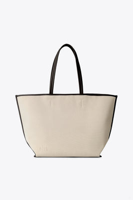 The Canvas and Leather Tote in Espresso | BEIS