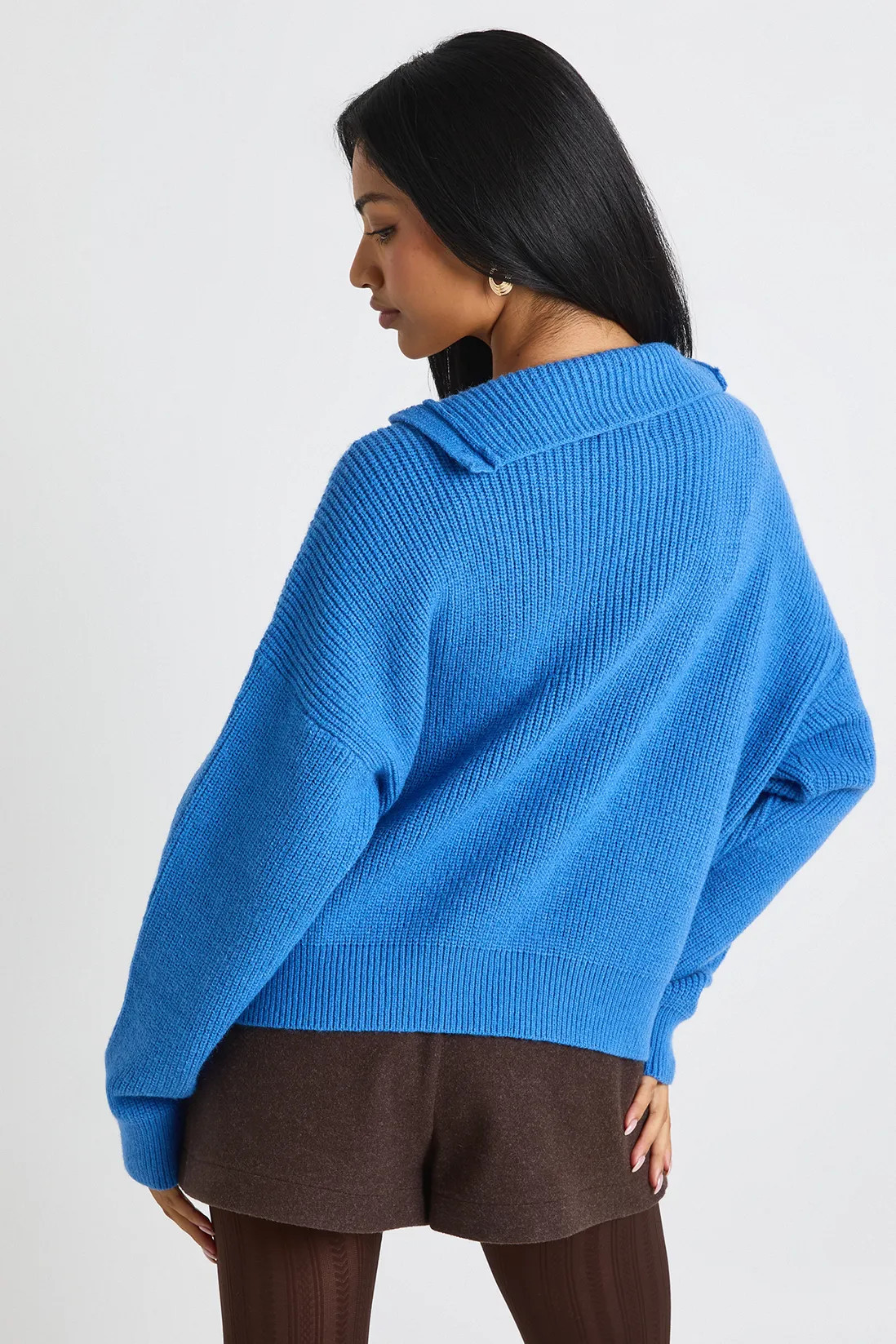 Super Soft Asymmetric Button High Neck Jumper | Boohoo.com (UK & IE)