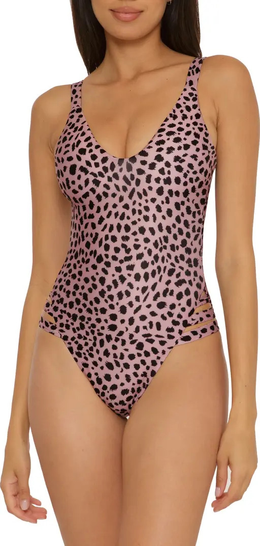 Print High Cut One-Piece Swimsuit | Nordstrom