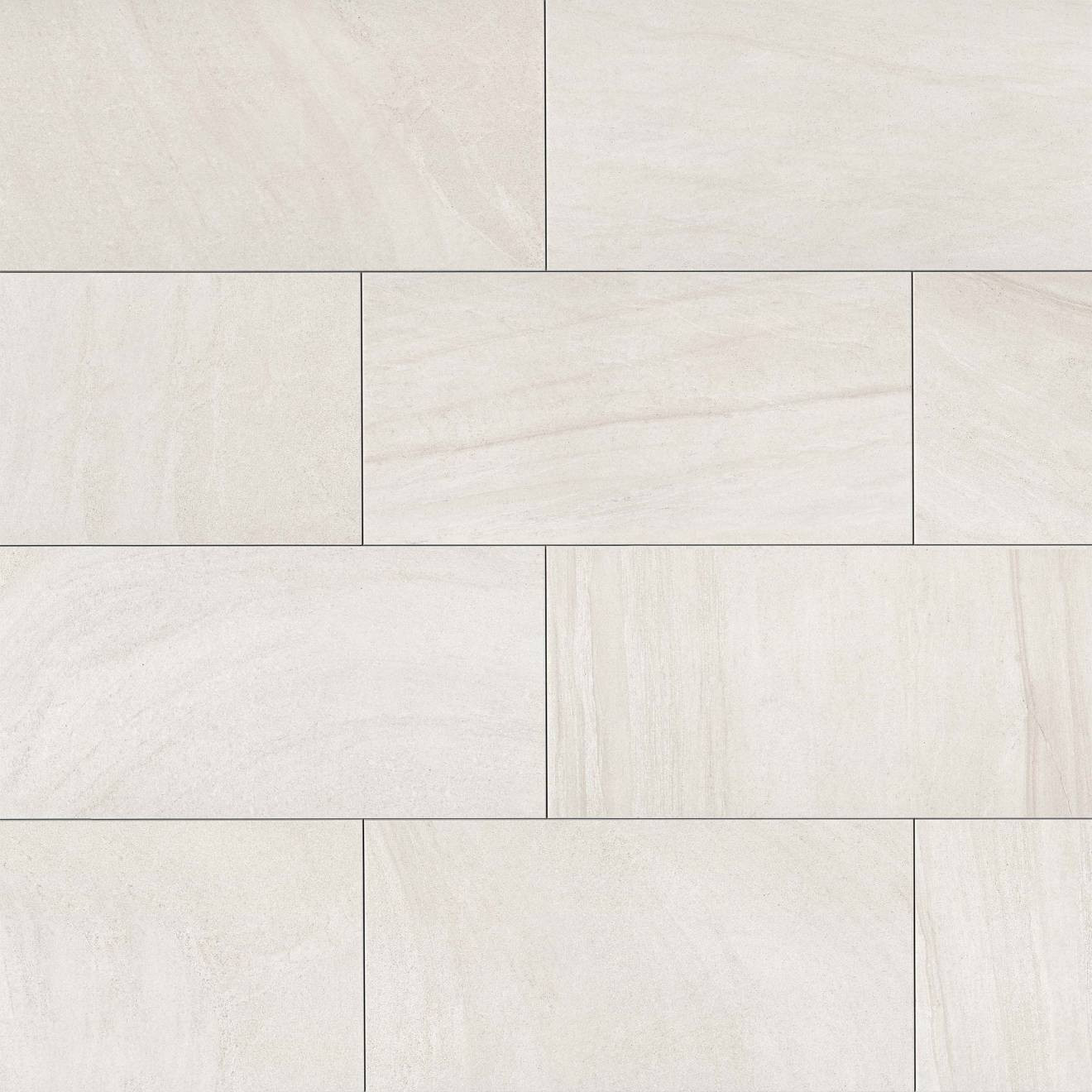Purestone 12" x 24" Matte Natural Porcelain Tile in Bianco | Bedrosians Tile and Stone