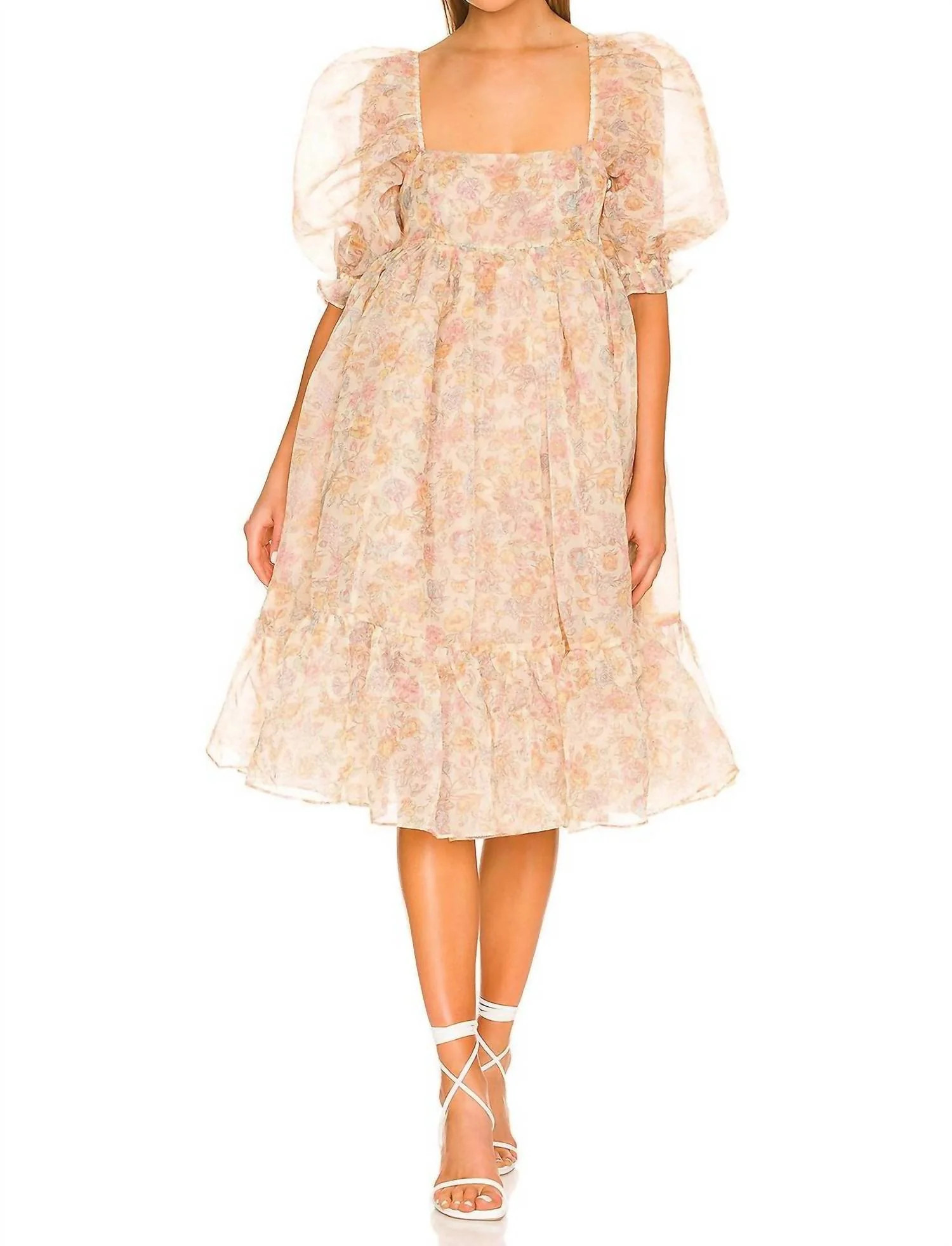 French Puff Dress In Hans Cristian | Shop Simon