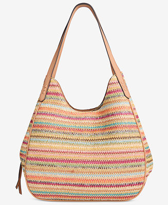 Straw Medium 4-Poster Tote, Exclusively at Macy's | Macy's