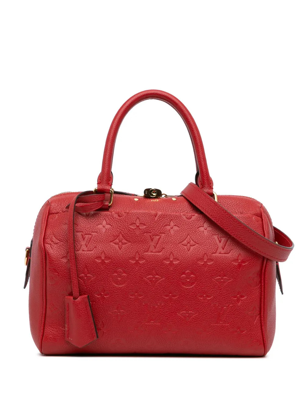 Louis Vuitton Pre-Owned 2016 Monogram Empreinte Speedy Bandouliere 25 satchel - Red | Farfetch Global