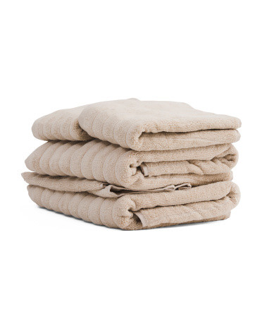 6pc Turkish Cotton Coreplush Towel Set | TJ Maxx