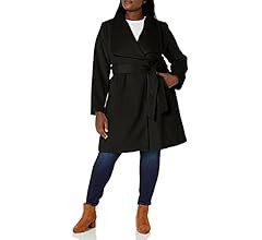 Cole Haan Women's Wool Slick Belted Coat | Amazon (US)