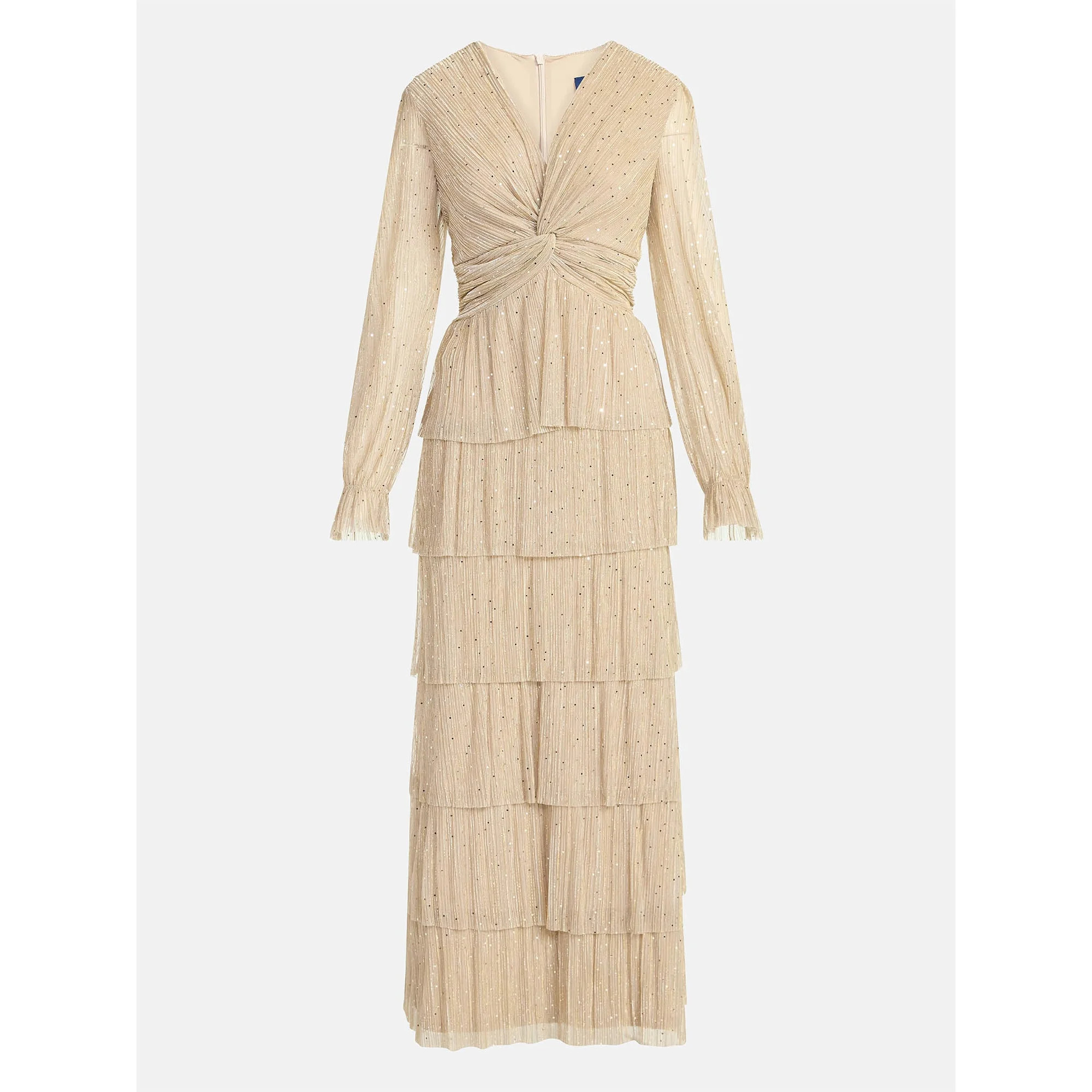 Scoop Women's and Women's Plus Glitter Ruffle Maxi Dress, Sizes XS-4X | Walmart (US)