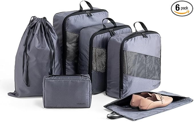 Compression Packing Cubes for Travel, Space Saving Vacation Travel Essentials, Accessories for Su... | Amazon (US)