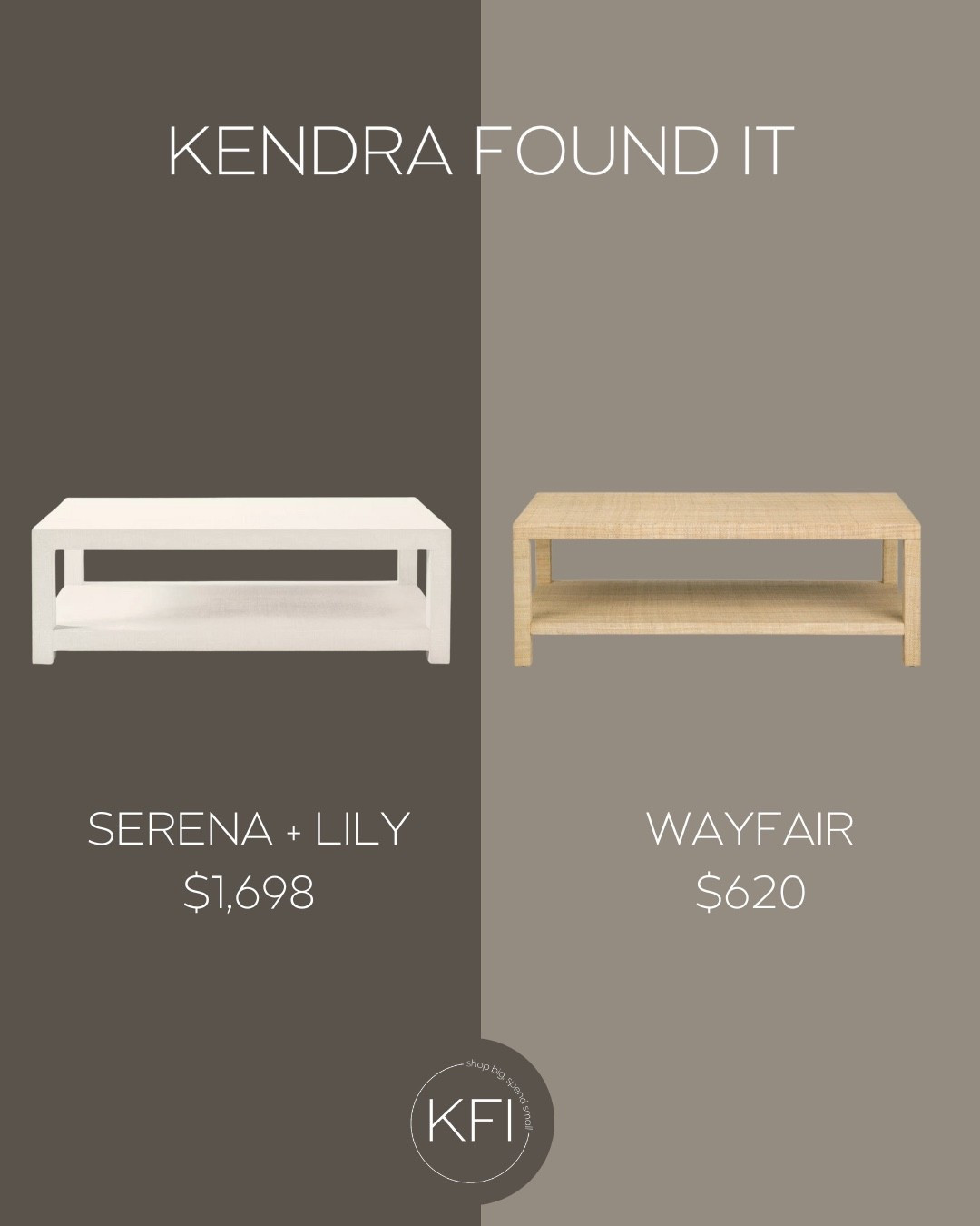 Serena & Lily Driftaway Coffee Table dupe — I found the best Wayfair version and honestly… I like it even more than the original. 🌊 It’s wrapped in raffia (so you get that same woven, beach-house texture that makes the Serena + Lily table so pretty), but the Wayfair option feels a little warmer and more lived-in, and it still has that clean, tailored shape with the lower shelf for styling baskets, coffee-table books, or remotes. If you love coastal living room decor, neutral textures, rattan/raffia accents, and that Serena and Lily look without the designer price tag, this is such a good find—about $620 vs $1,698. Linked both here.

#LTKHome #LTKSaleAlert