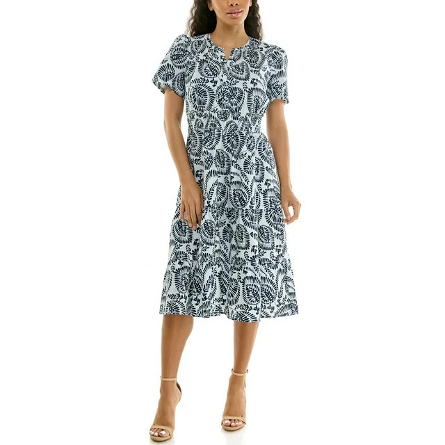 Nanette Lepore Women's Split Neck Tiered Maxi Dress, Sizes XS-XXXL | Walmart (US)