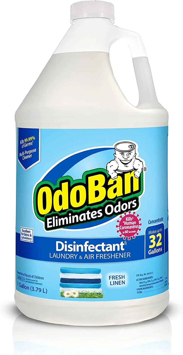 OdoBan Disinfectant Concentrate and Odor Eliminator, 1 Gallon, Fresh Linen Scent | Walmart (US)