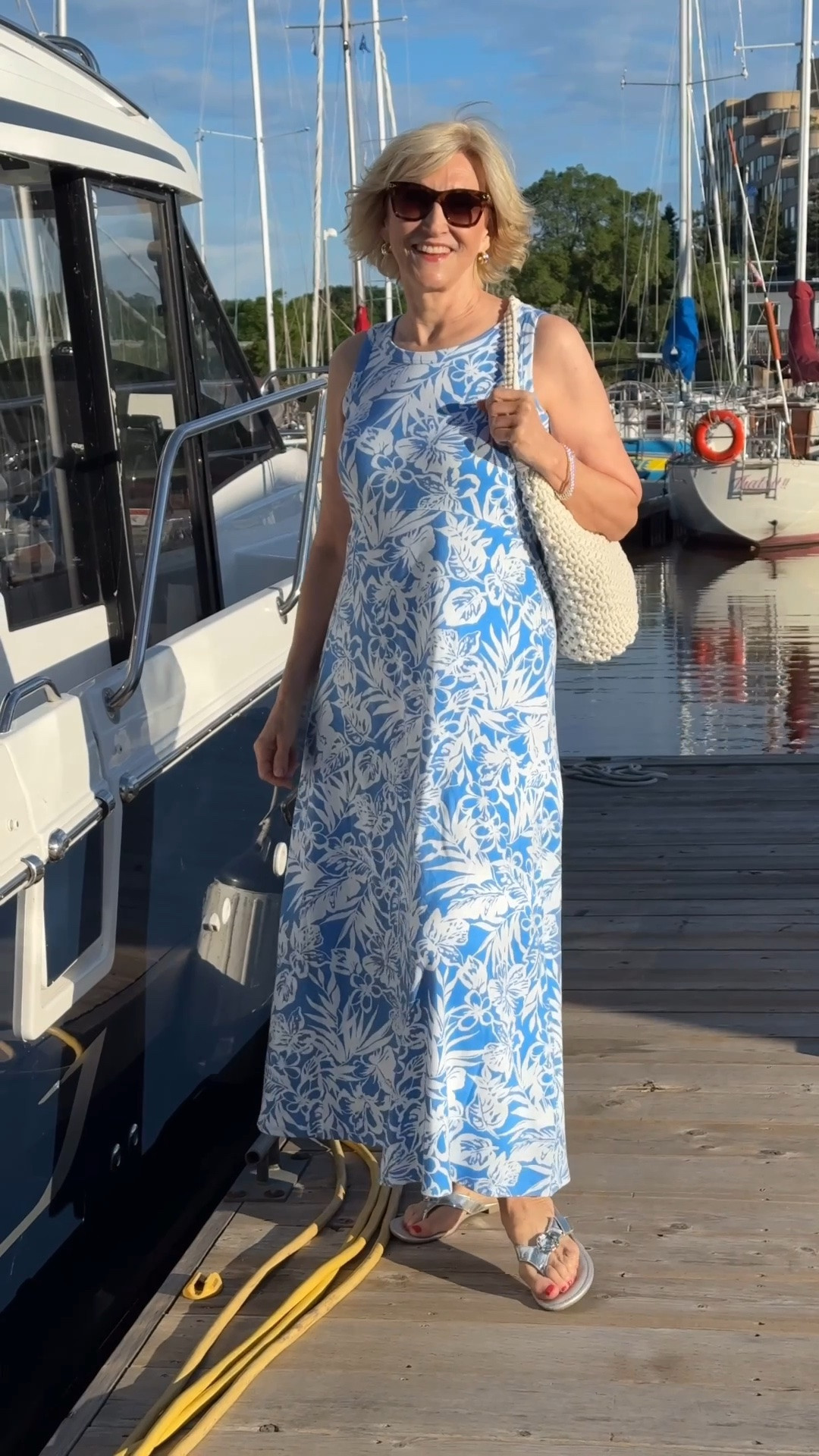 #talbotspartner I couldn’t resist this super soft blue-and-white summer maxi dress! I added this nautical woven bag and chic silver sandals, and now I’ve got an easy outfit that works for everything from sightseeing to sunset cocktails.

Get 40% OFF your entire purchase! 

#talbots #mytalbots #ad
@talbotsofficial

#LTKSeasonal #LTKOver40 #LTKootd